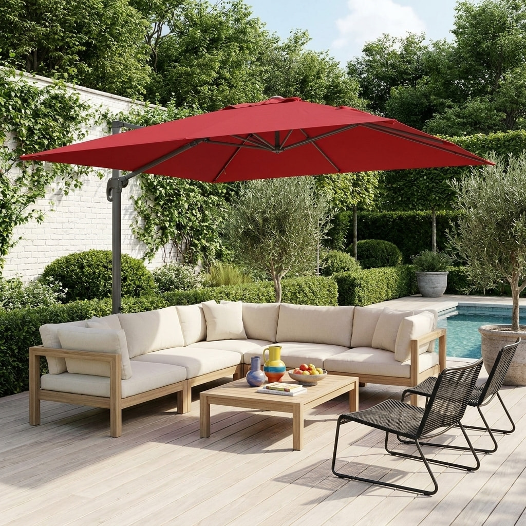 Parasol déporté carré 3x3m FALGOS