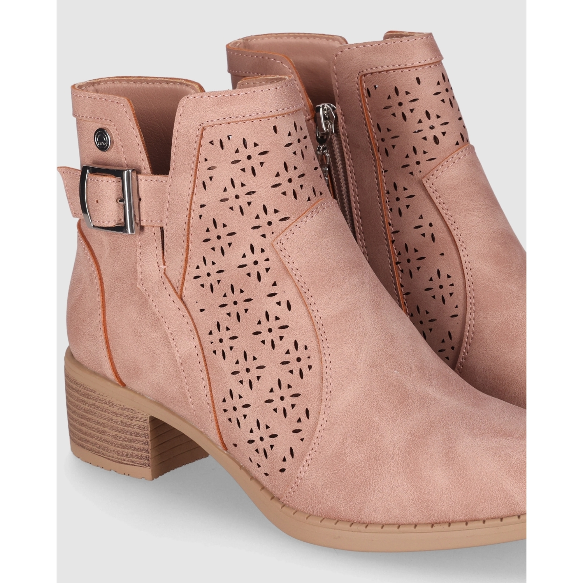 Botines - Nude - Tacón: 3 cm