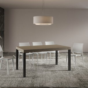 Tavolo allungabile 80x160/244 cm Everyday tortora telaio Antracite
