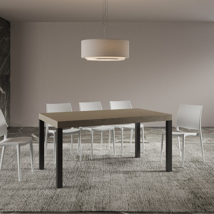 Tavolo allungabile 80x160/244 cm Everyday tortora telaio Antracite