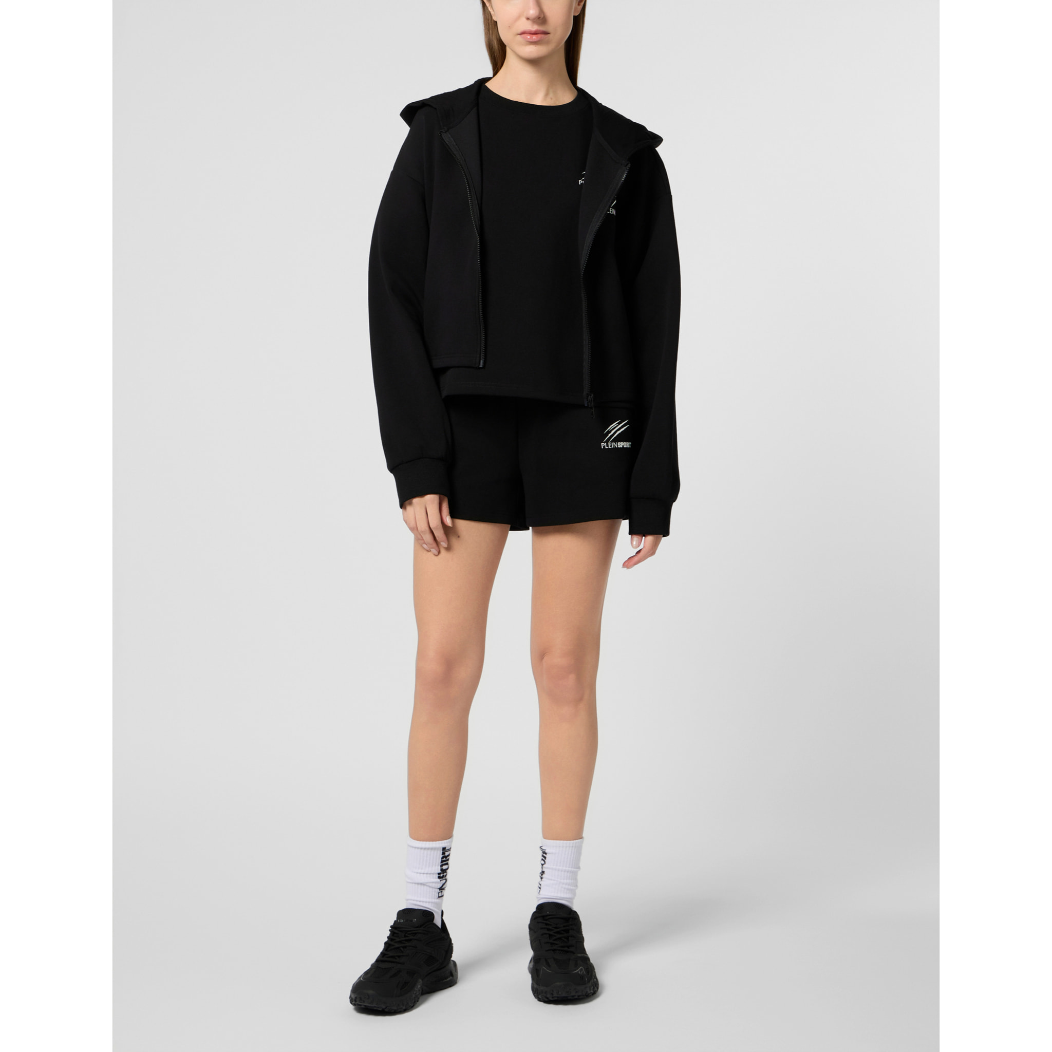 PLEIN SPORT Zip Hoodie Icon Scratch