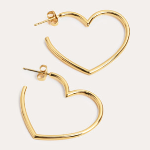 Orecchino Cuore Placcato Oro