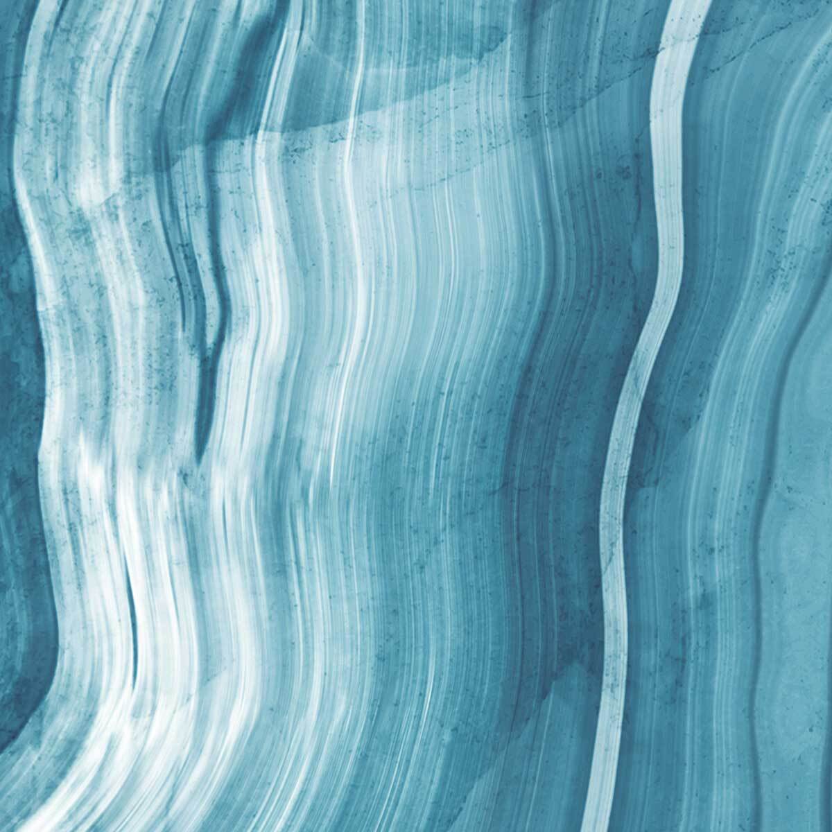 Papier peint marbre ondulé bleu contemporain Intissé