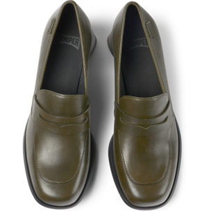 Mules - CAMPER Kiara - Verde - Cuero liso