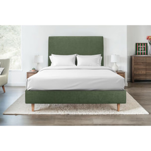 Sommier Tapissier Tissu Ep20 - pieds bois