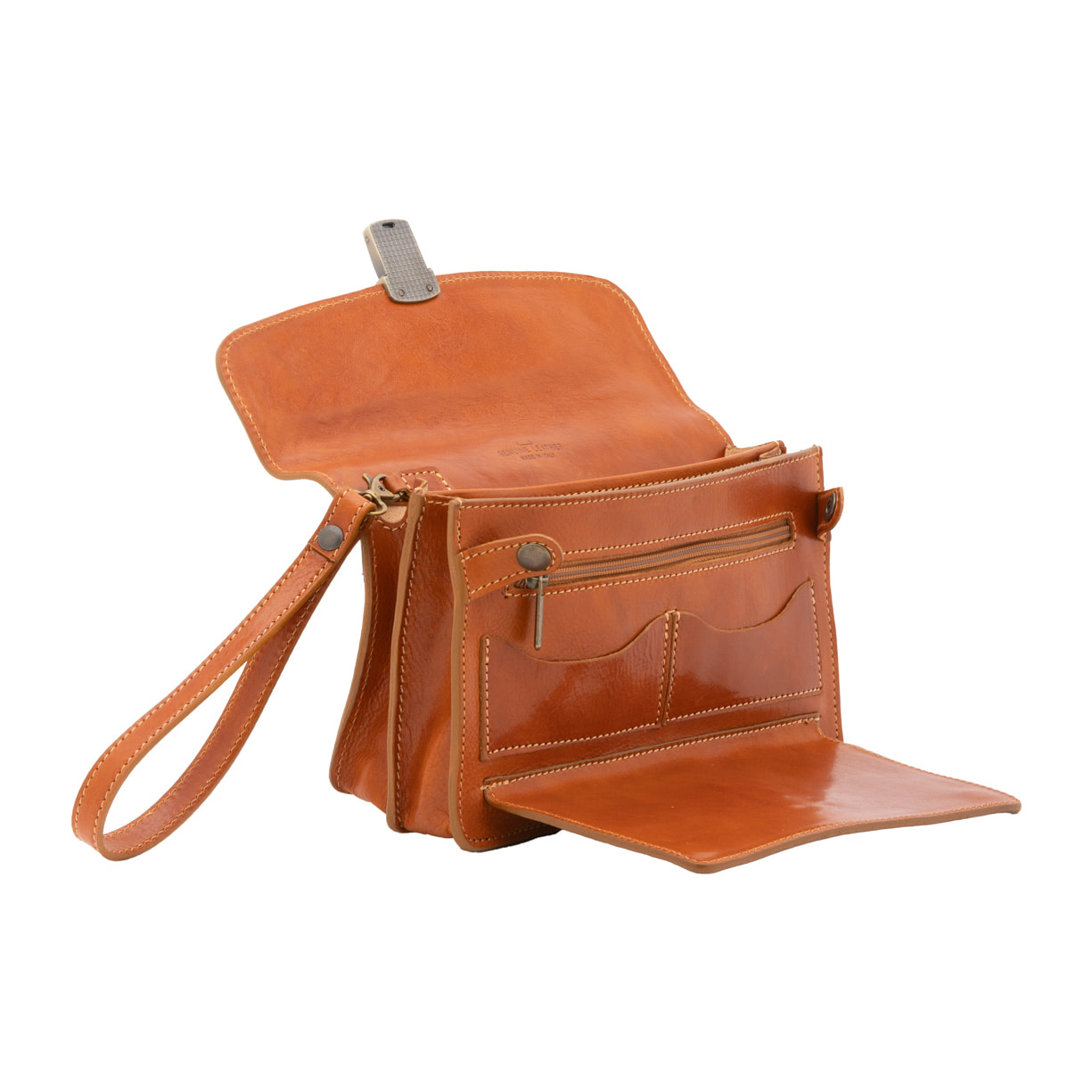 Borsa a mano  da uomo In Vera pelle Made in Italy 24x17x8 cm