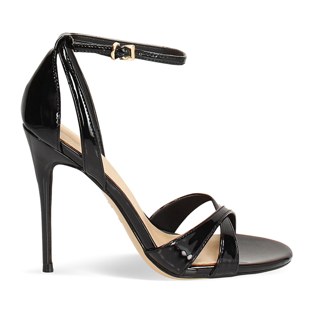 Sandali neri con tacco 11,5 cm