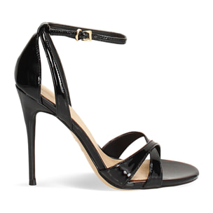 Sandali neri con tacco 11,5 cm