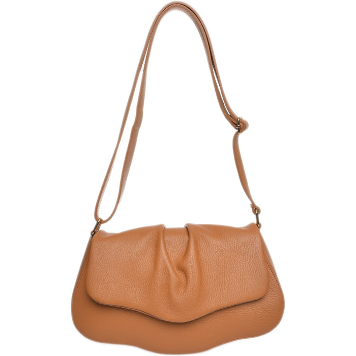 Borsa a spalla Anna Luchini Cammello