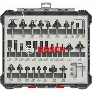 Coffret de 30 fraises mixtes à Ø queue de 8 mm BOSCH - 2607017475