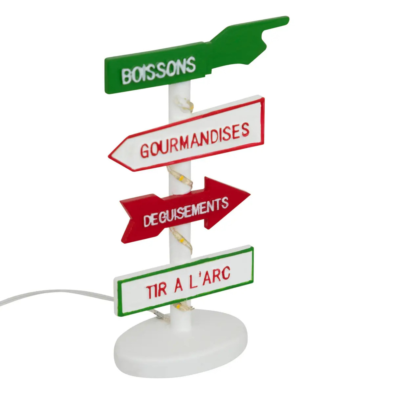 Accessoire village panneau lumineux fête foraine 4 LED