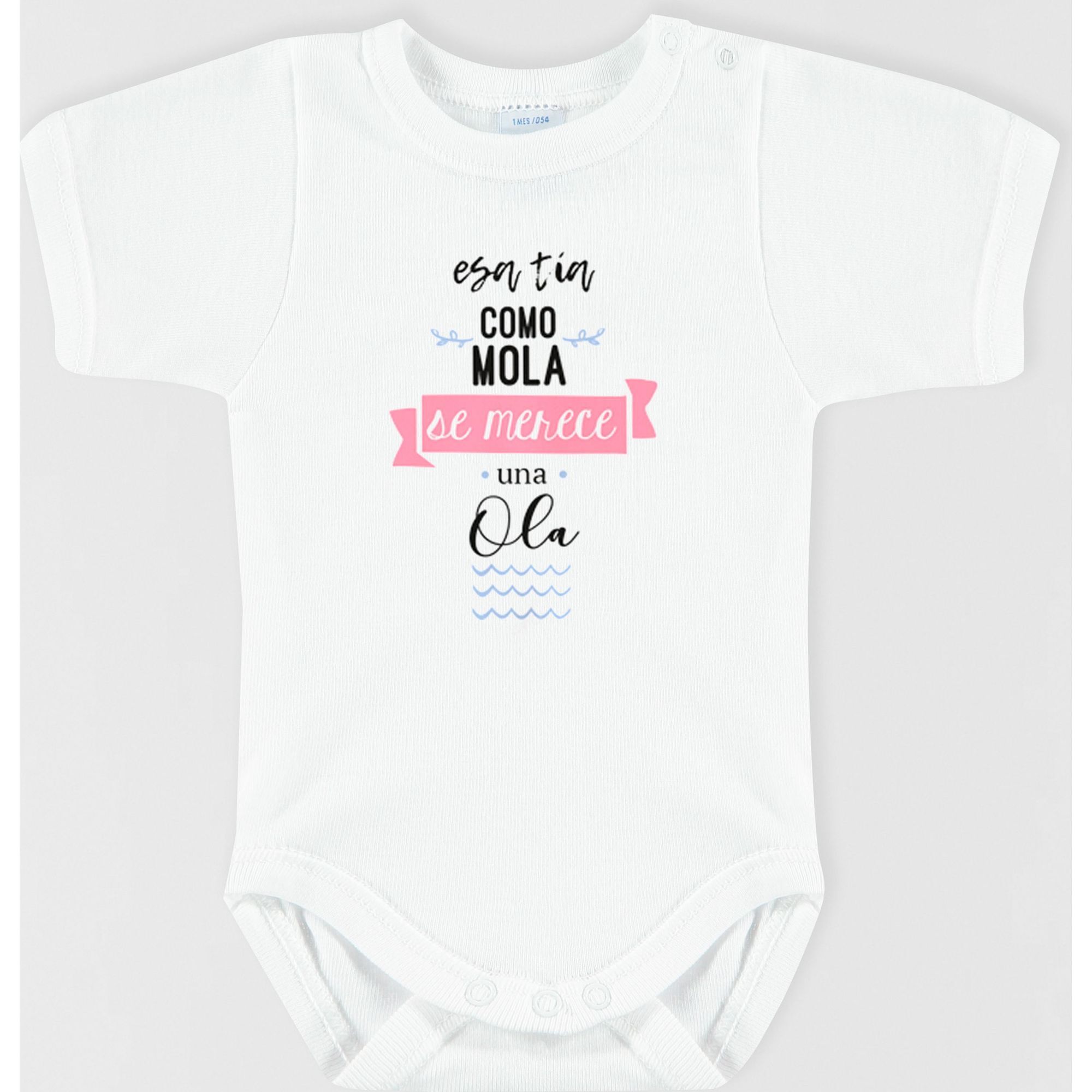 Body bebé frases manga corta hombro