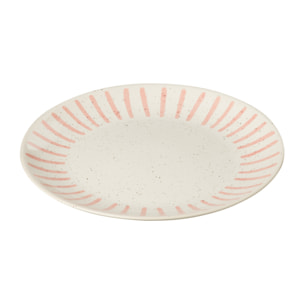 J-Line assiette Ligne - porcelaine - rose - small  - 4 pcs