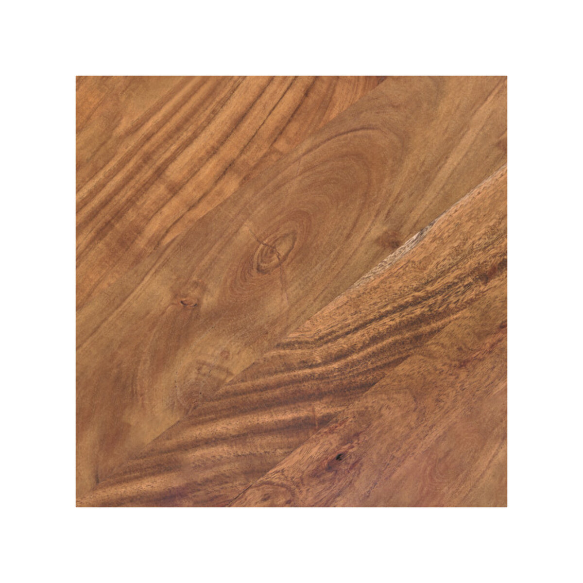 Banc 190 cm en bois d'acacia massif et pieds en métal noir - WOOD