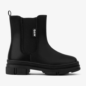 Botas de Niña Elástico Napa Negro B&W
