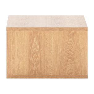 Mesita de noche flotante Tori 1 cajón efecto Roble