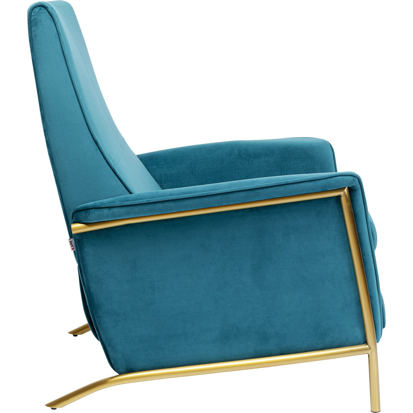 Fauteuil relax Lazy velours bleu pétrole Kare Design