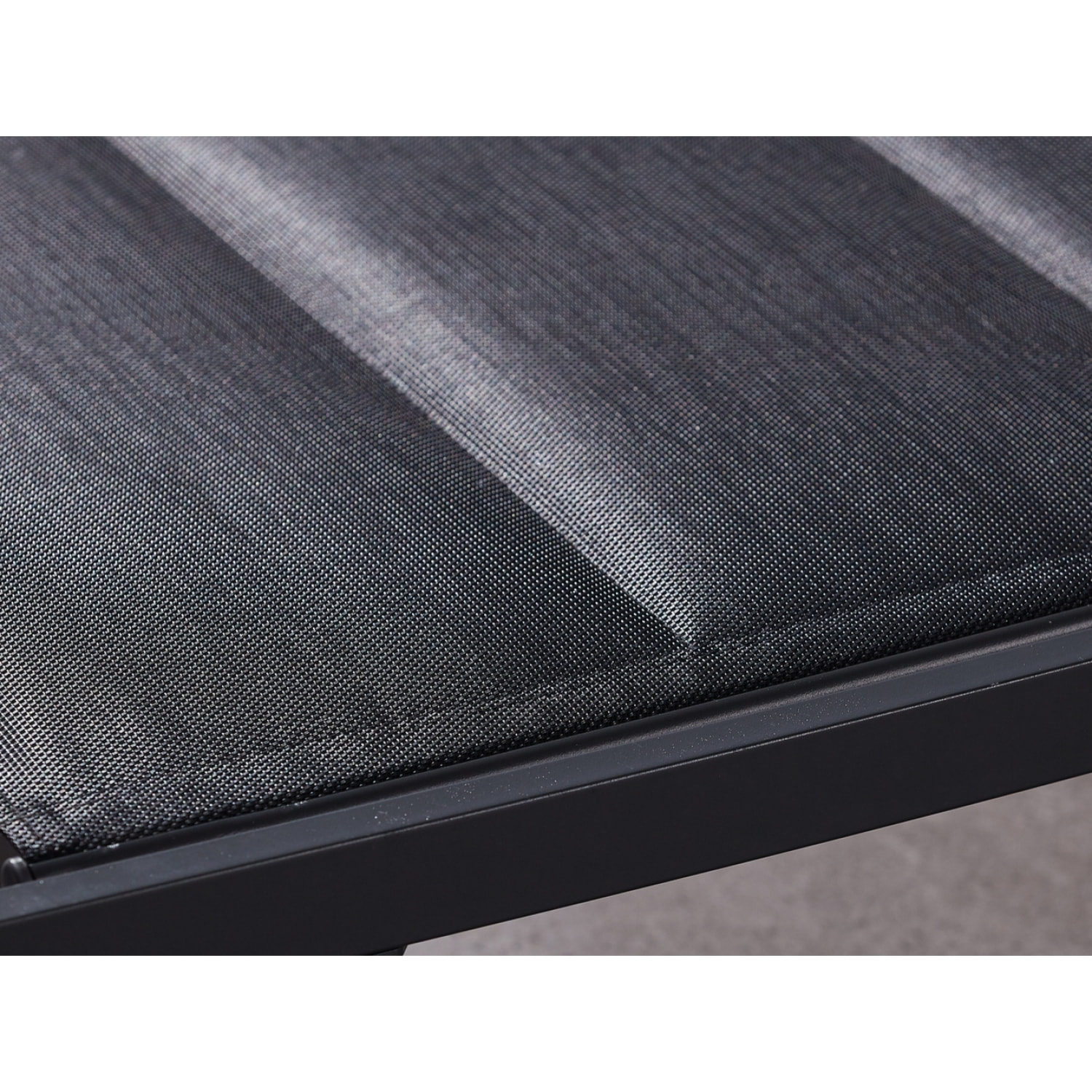 Lot de 2 transats aluminium noir AUCKLAND