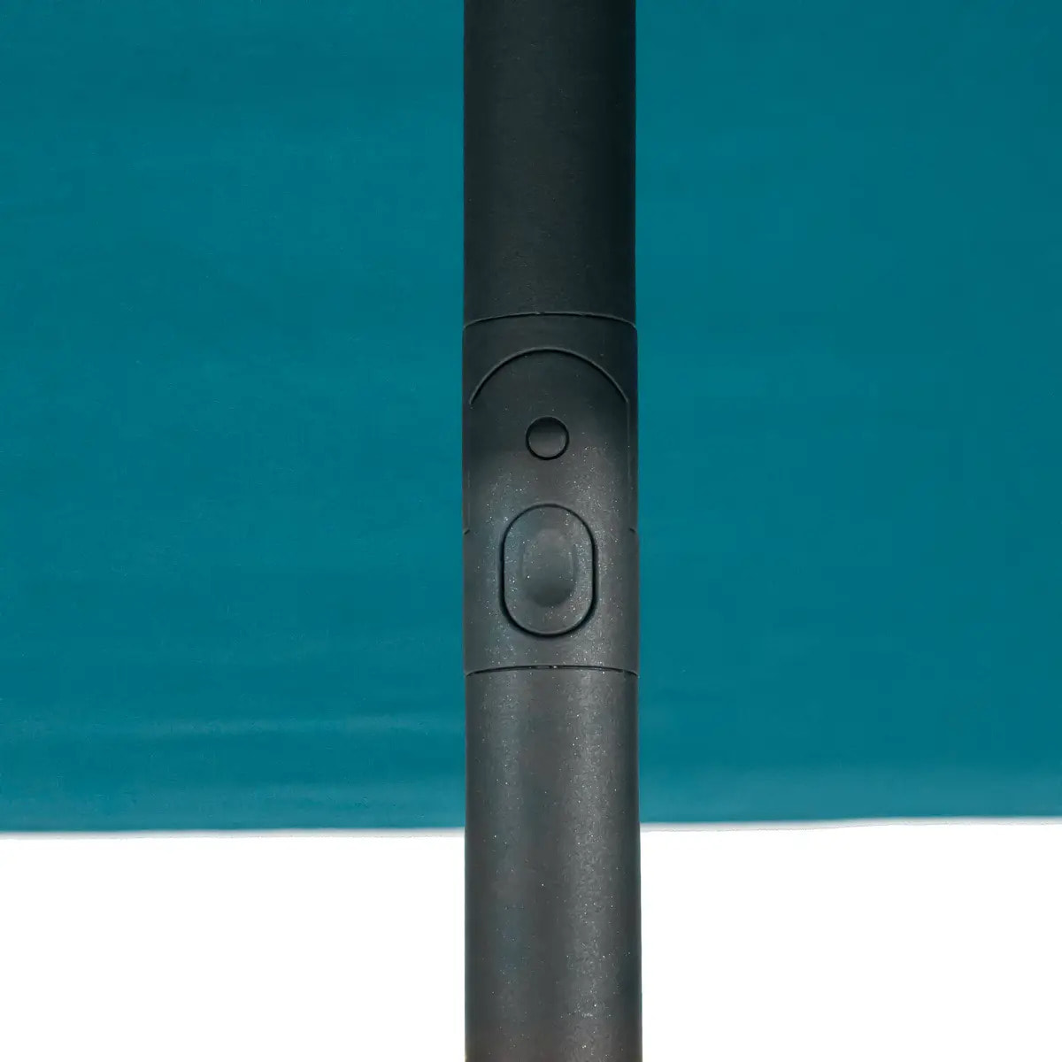 Parasol droit carré "Soya" bleu canard D2,5x2,5m en acier