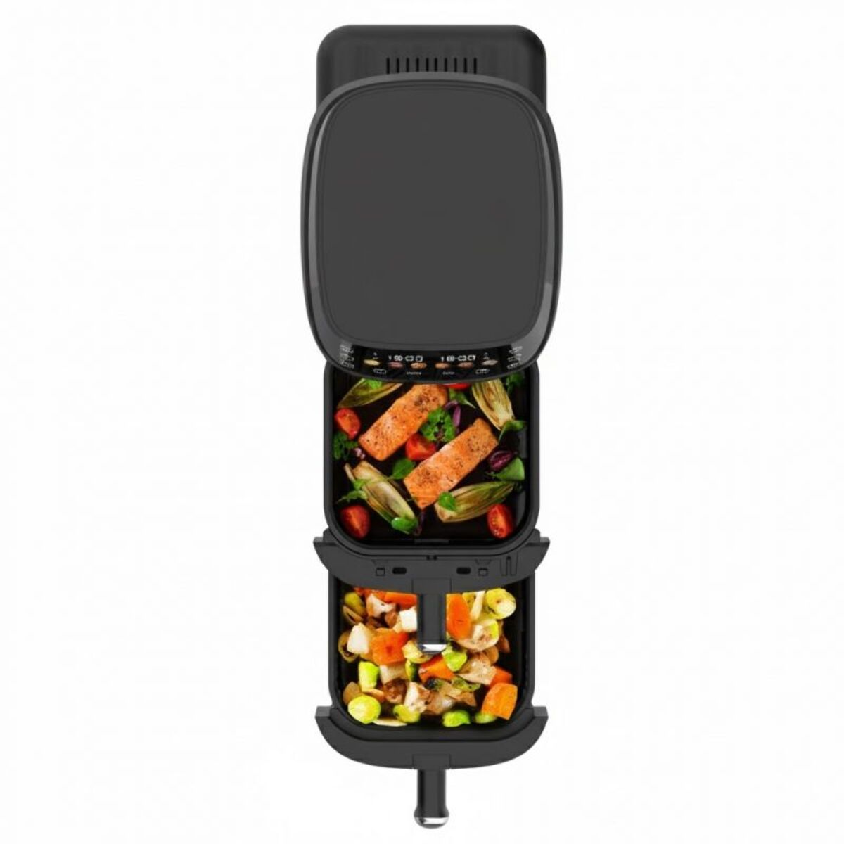 Friteuse à air chaud Air fryer double panier 5L 2000W Noir Fagor FG3301
