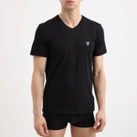 T-shirt Caleb (x2) - logo - coton bio - noir