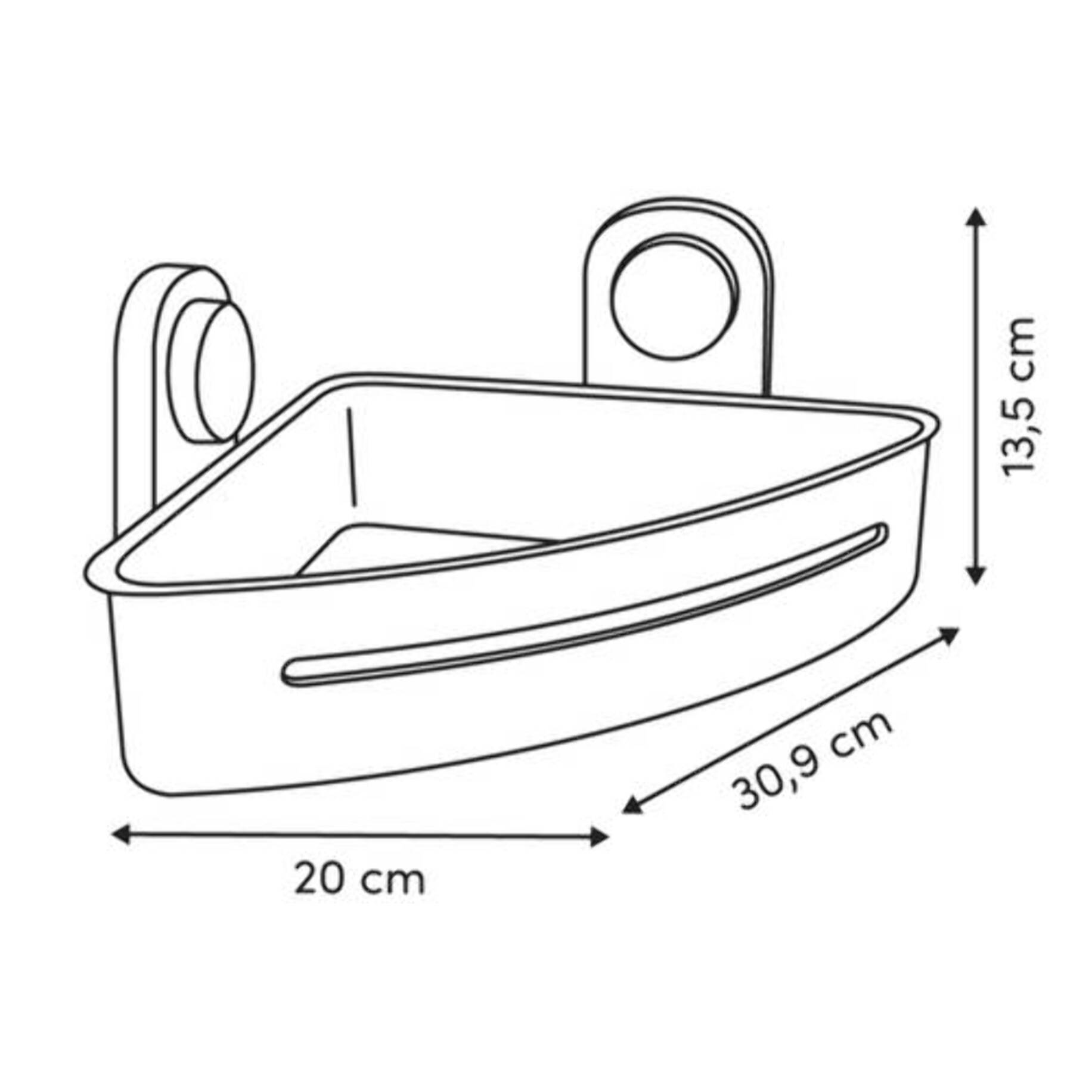 Étagère d'angle 1 niveau pour douche Easibath beige