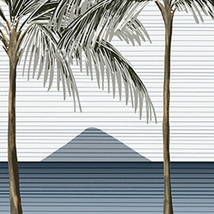 Papier peint panoramique Palmiers en bord de mer  Intissé