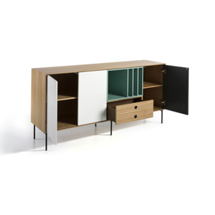 Mesa auxiliar – Roble y negro