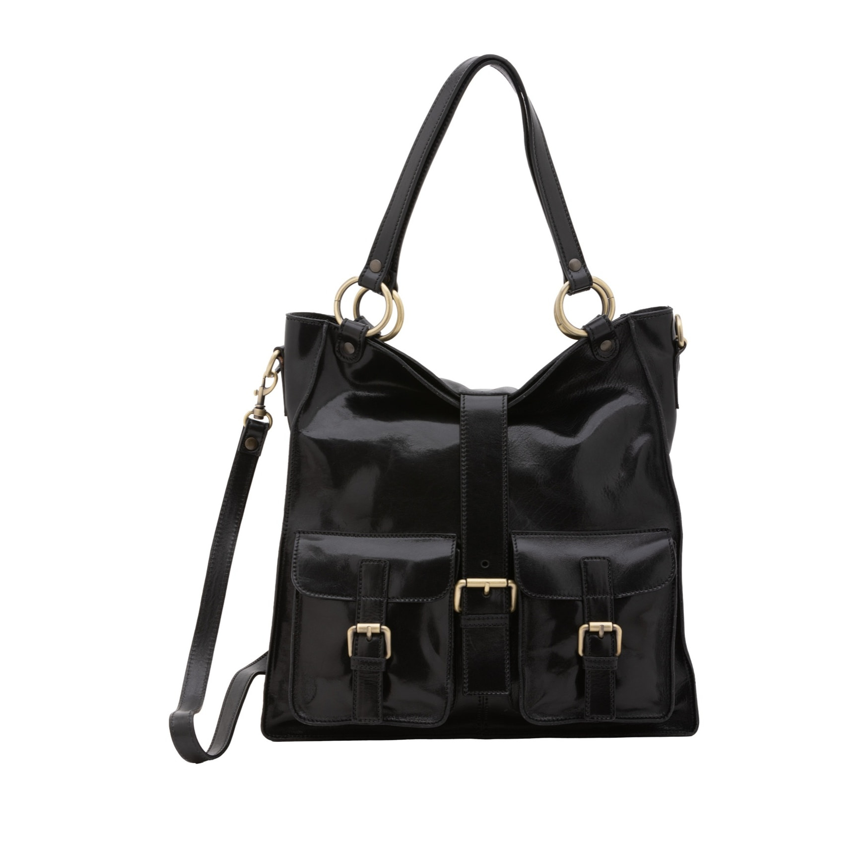 Borsa a spalla da donna - Modello False - Vera pelle - 38.0 x 37.0 x 10.0 cm