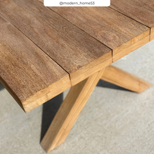 Table de jardin 200 cm en bois de teck massif - Suri