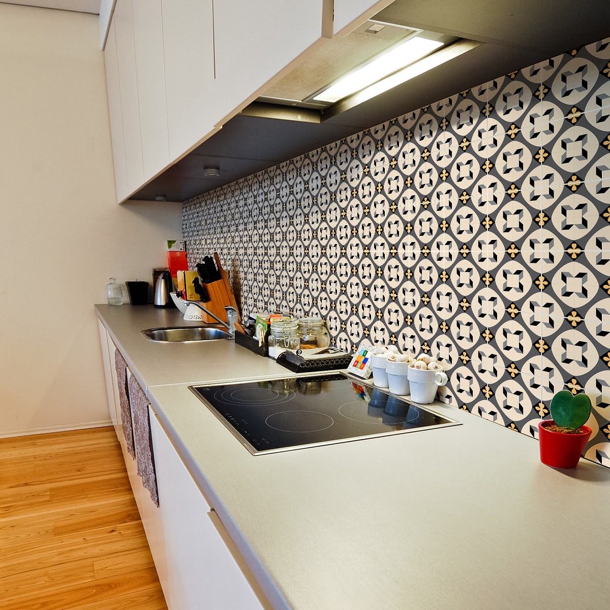 Stickers muraux - Sticker Mural Carrelage adhésif Cuisine Salle de Bain - 30 STICKERS CARRELAGES AZULEJOS LINDIO