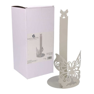 Portascottex in metallo farfalla crema tondo cm ø15h33