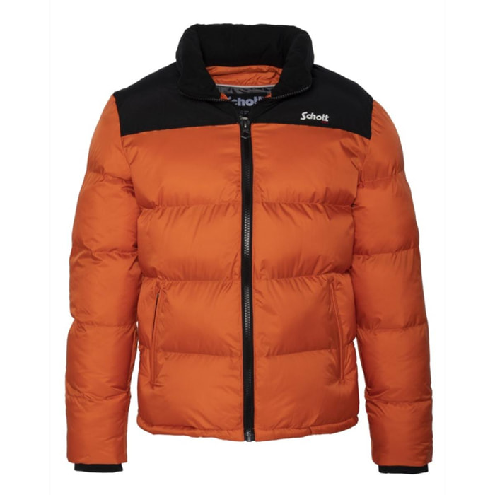 UTAH PADDED JACKET WITH YOKES & SCHOTT NYC CHEST EMBROIDERY BODY = 100% NYLON / YOKES = 60% COTTON 40% NYLON Altro