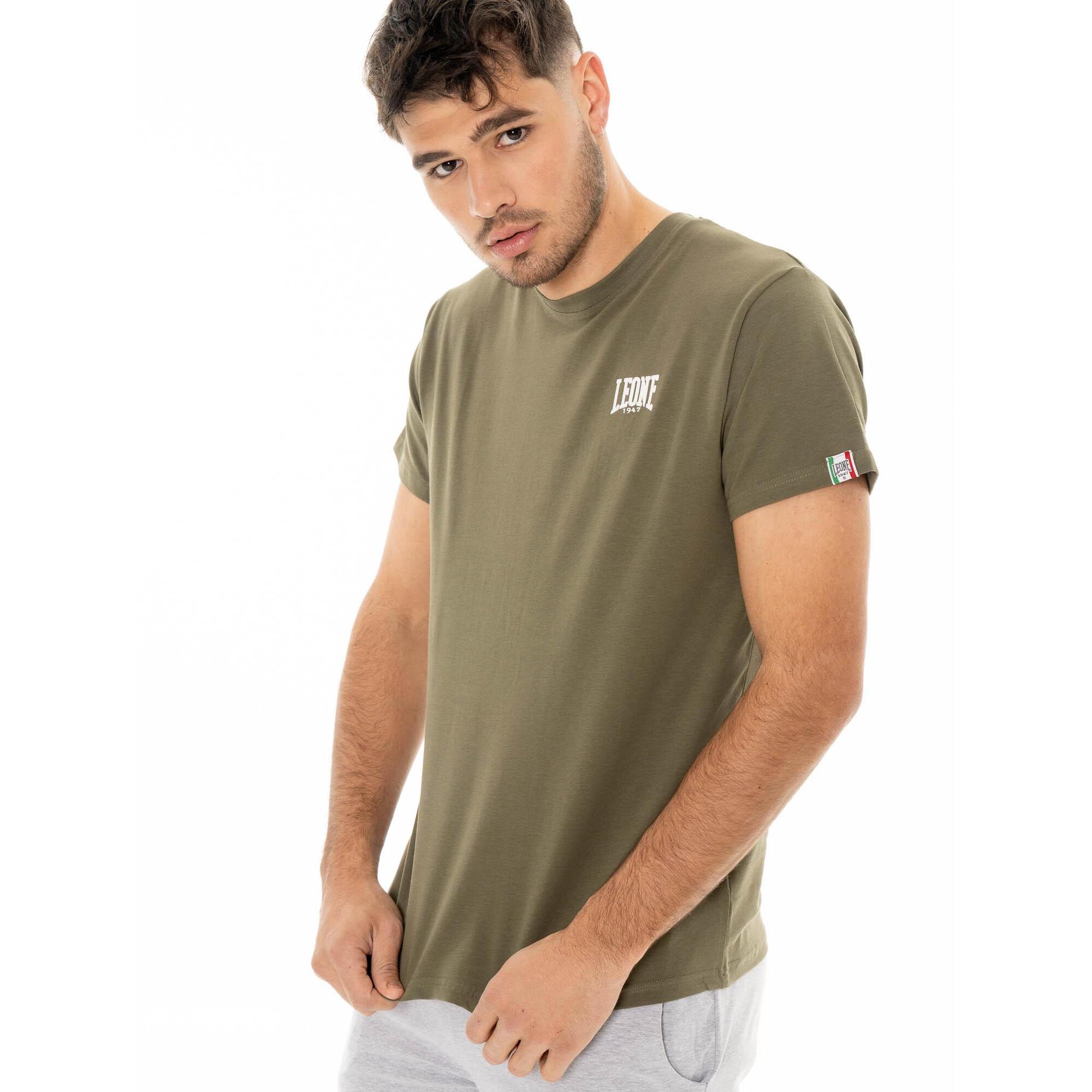 Camiseta de hombre Leone Basic de algodón de manga corta