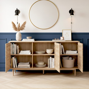 Buffet 3 portes effet chêne - TIVOLI