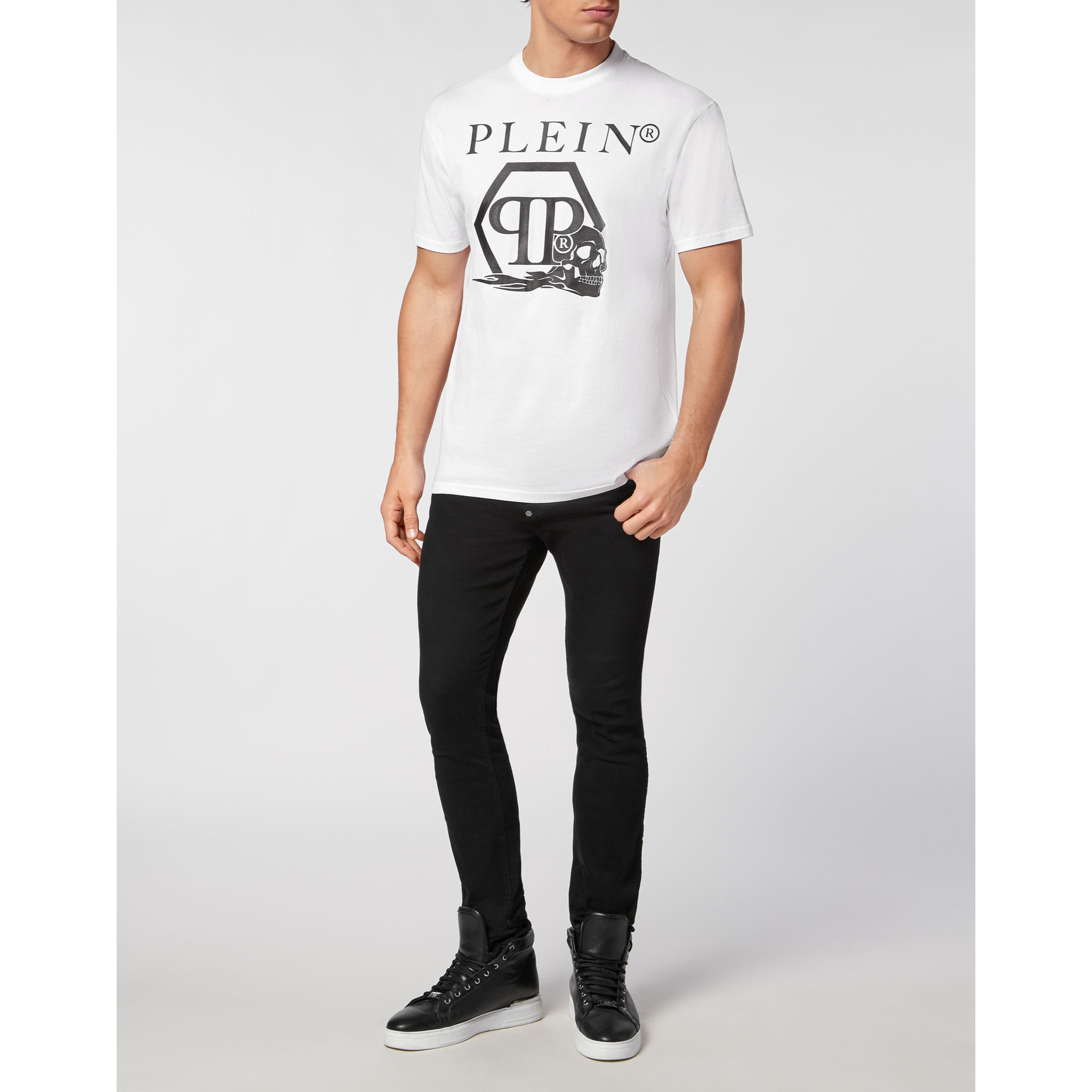 PHILIPP PLEIN Camiseta Cuello Redondo SKULL AND PLEIN
