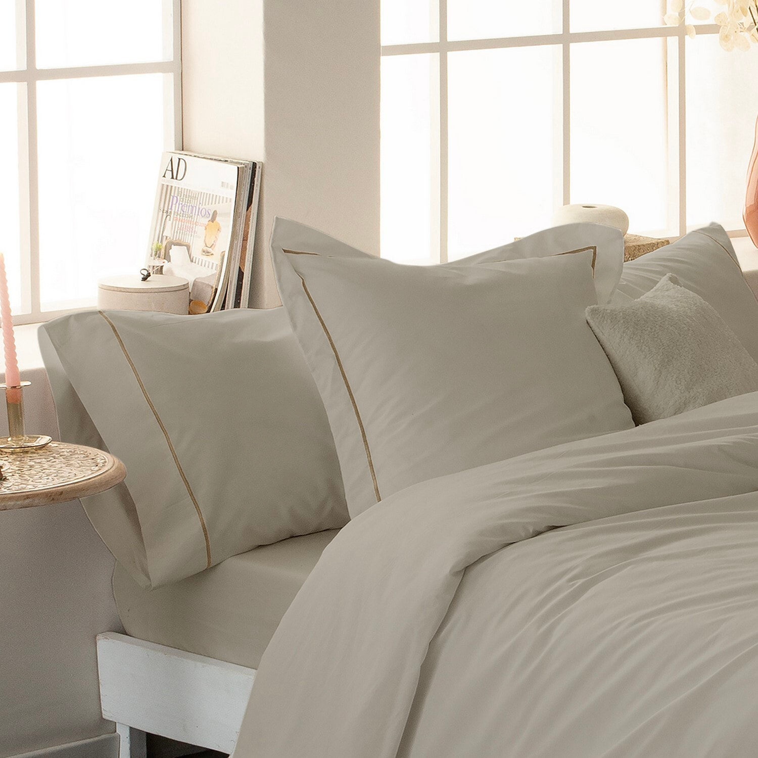 Taie d'oreiller ito beige