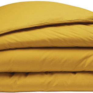 Housse De Couette 100% percale Coton lavé 80fils Jaune
