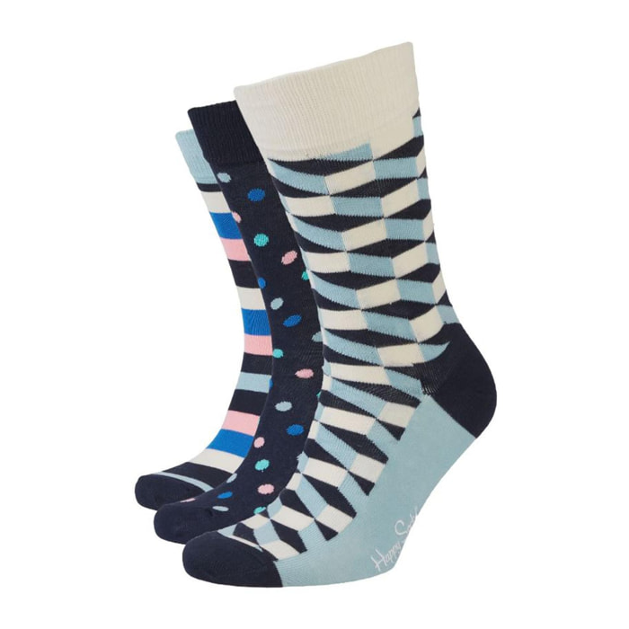 Calcetines 3-pack filled optic Happy socks