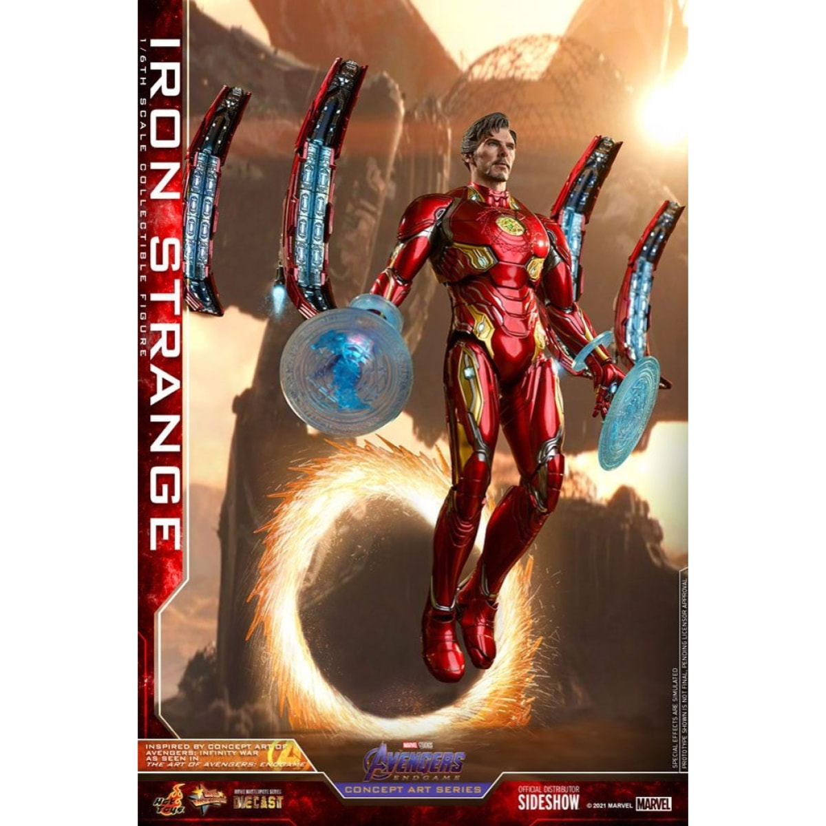 Avengers: Endgame Concept Art Series Pvc Action Figura 1/6 Iron Strange 32 Cm Hot Toys