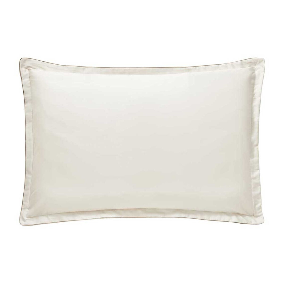 Taie d'oreiller imprimée en satin de coton bio, BLOSSOM, Beige Lune