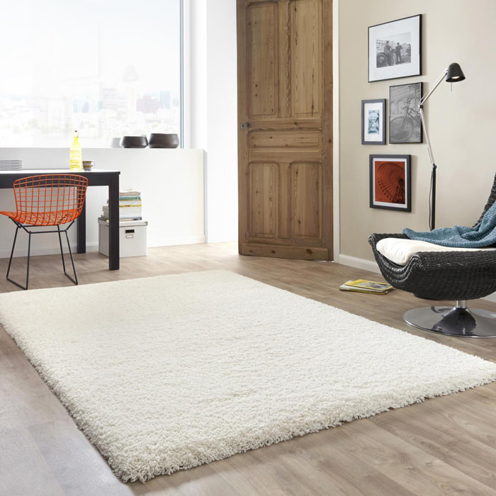 Tapis shaggy tissé motif uni PANO