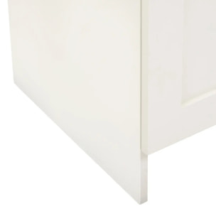 Vaisselier 4 portes 4 niveaux ivoire H180cm