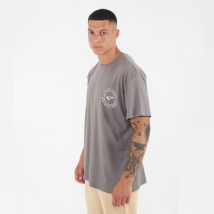 T-shirt in cotone da uomo TRAVELER grigio scuro