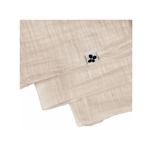 Lot de 3 serviettes 40x40 cm en gaze de coton - GAIA