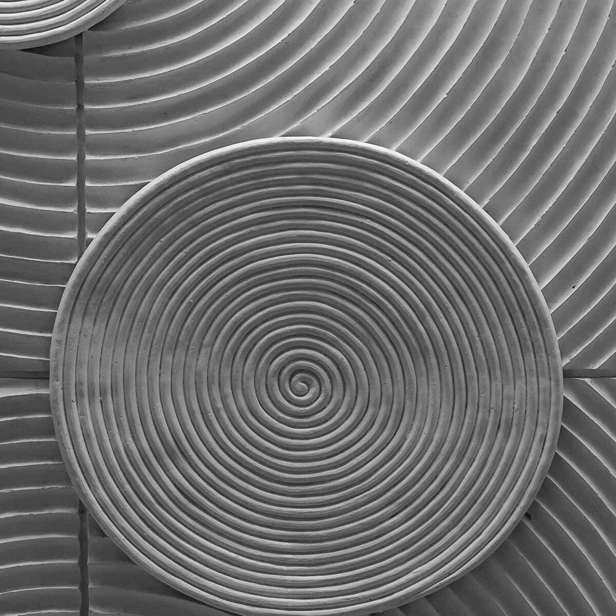 Tableau relief cercles gris Toile imprimée