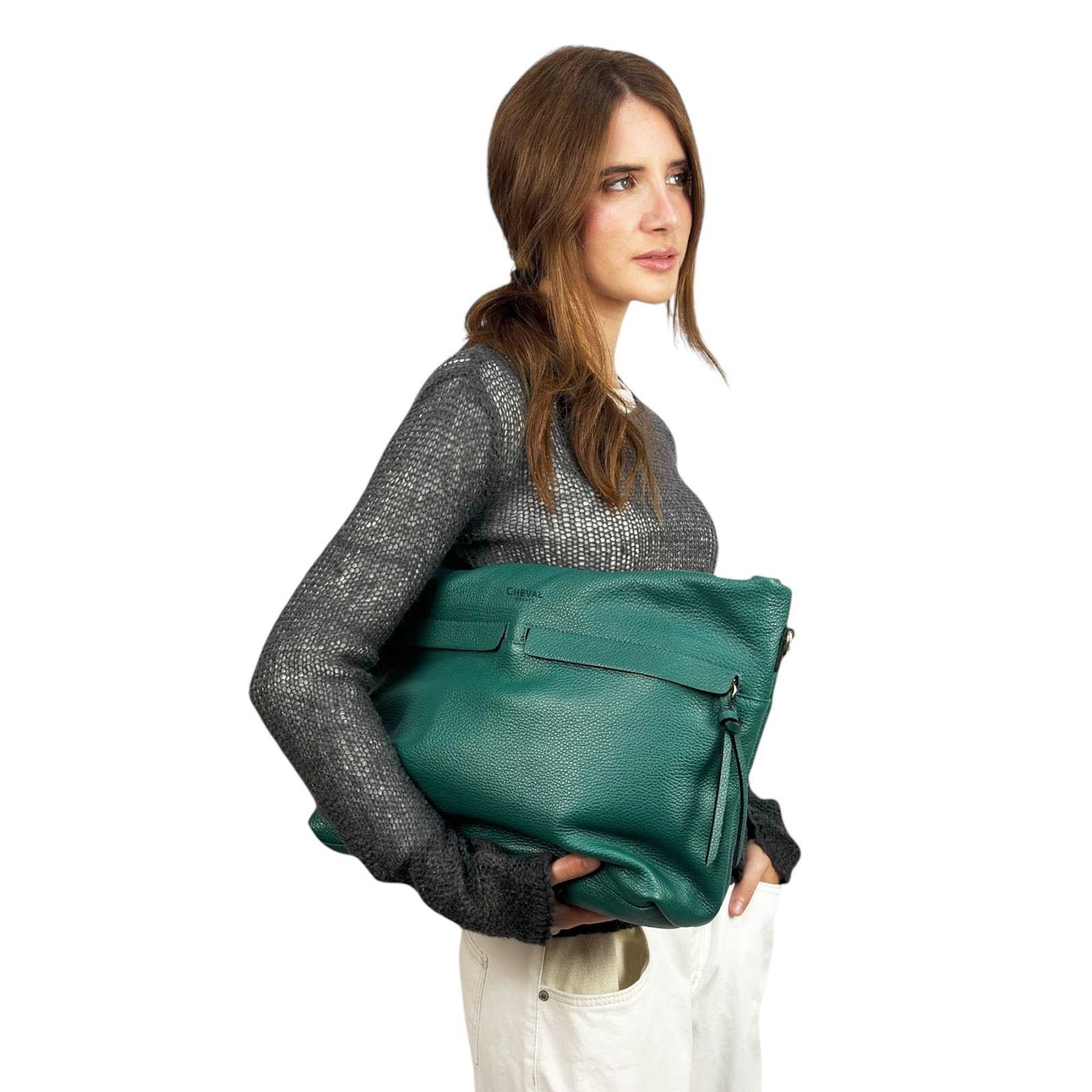 Borsa a mano Cheval Firenze Portofino A/S Verde Petrolio