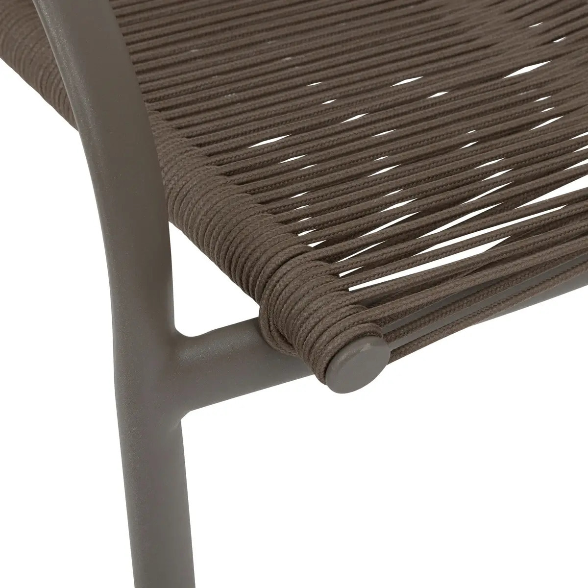 Fauteuil de jardin empilable "Riu" vert wengé & praliné en aluminium traité en epoxy