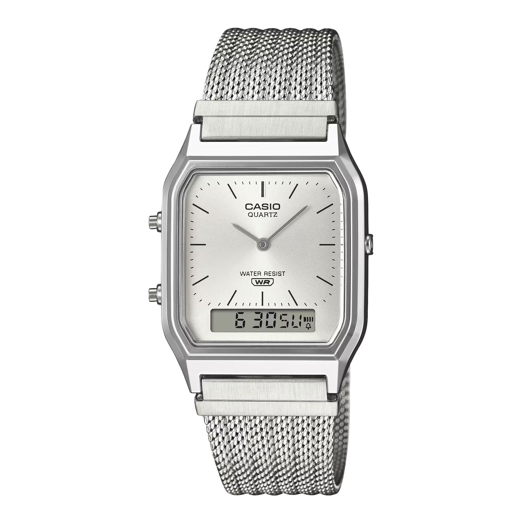 Reloj Casio AQ-230EM-7A Unisex Analogico/digital Cuarzo con Correa de Acero inoxidable
