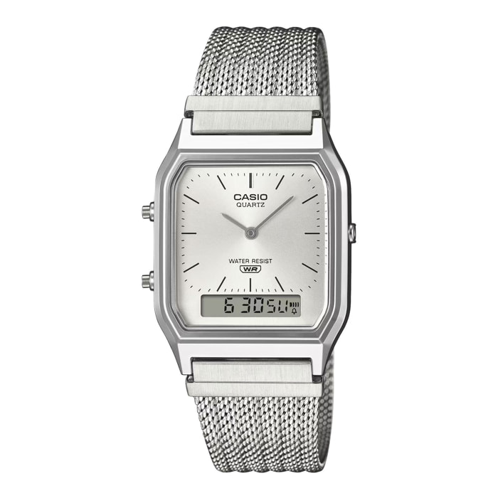 Reloj Casio AQ-230EM-7A Unisex Analogico/digital Cuarzo con Correa de Acero inoxidable